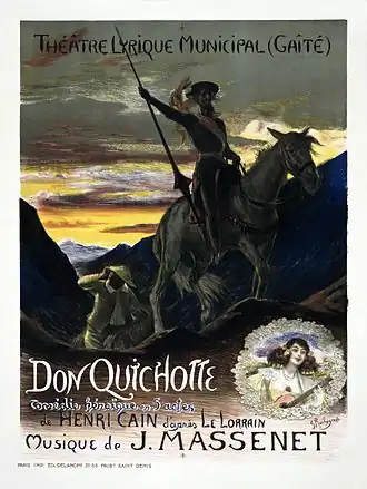 Georges Rochegrosse's poster for Jules Massenet's Don Quichotte
