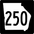 State Route 250 marker