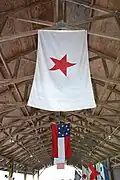 Civil War–era flag of the State of Georgia at Fort James Jackson