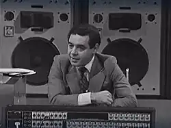 TV presenter Gianni Boncompagni during the inauguration of Discoring on Rai Uno