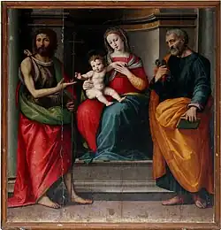 Giovanni Antonio Sogliani (1492–1544), Madonna and Child with John the Baptist and Saint Peter