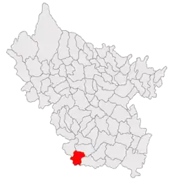 Location in Buzău County