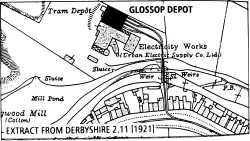 Map of the depot's location off High Street West