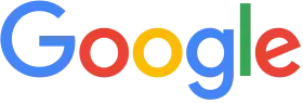 Each letter of "Google" is colored (from left to right) in blue, red, yellow, blue, green, and red.