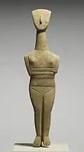 Cycladic Female Figurine, c. 2500–2400 BCE, 41.5&nbsp;cm (16.3&nbsp;in) high