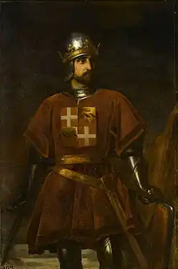 Foulques de Villaret, grand maître des hospitaliers de Saint-Jean de Jérusalem de 1307 à 1327, c. 1841, by Eugène Goyet