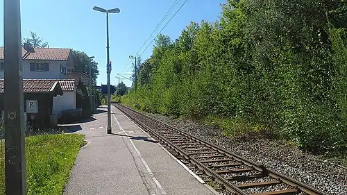 Side platform and track