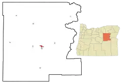 Location in Oregon