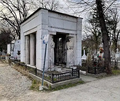 Grave of the Străjescu Family, Bellu Cemetery, Bucharest, by George Cristinel, 1934[110]