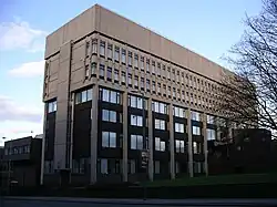 The Graham Sutherland building was built in 1959 and was used by the university's School of Art and Design. It has been replaced with the Delia Derbyshire building.