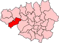 Boundary of Leigh and Atherton in Greater Manchester