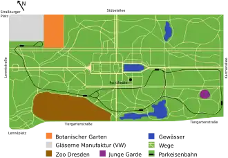 location of the Transparent Factory in the Großer Garten park