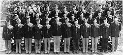 The US Army Ground Intelligence School faculty in 1946. Deputy commandant Oscar Koch is front, far left.