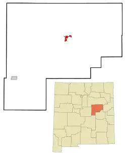 Location of Santa Rosa, New Mexico