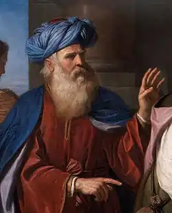 Baroque depiction of Abraham wearing a turban, by Guercino, oil on canvas (1657).