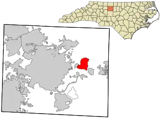 Location in Guilford County and the state of North Carolina