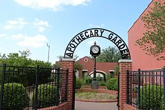 Apothecary Garden entrance at Oklahoma Frontier Drug Store Museum