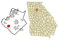 Location in Gwinnett County and the state of Georgia