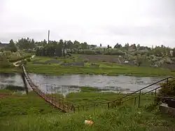 Suspension bridge over Mūsa