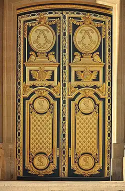 The bronze and gilded doors to the dome