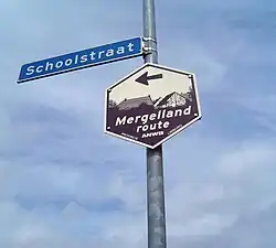 Mergellandroute sign in Hulsberg