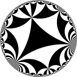 Tessellation by triangle with angles 0, 0, π/5