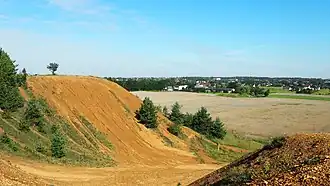 View of the northern slope of the spoil tip