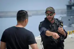 HMCS Star sailor on Naval Security Team workup training prior to deployment in 2017