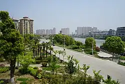 A view of Gaoyou urban area north of Haichao Bridge