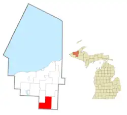 Location within Ontonagon County