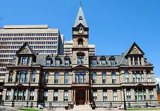 A photo of Halifax City Hall as seen from Grand Parade.