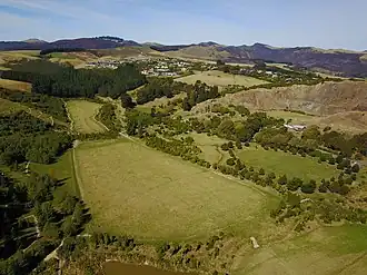 Aerial view of Halswell Quarry