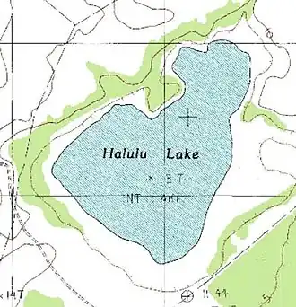 Topographic map of Halulu Lake