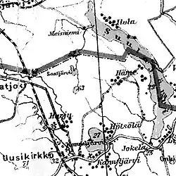 Деревня Каннельярви на финской карте 1923 года