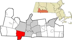 Location in Hampden County in Massachusetts