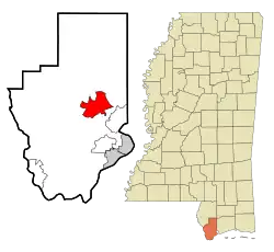 Location of Kiln, Mississippi