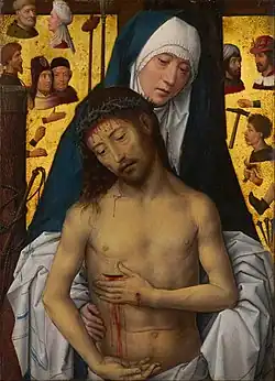 Hans Memling, The Man of Sorrows in the arms of the Virgin, 1470s