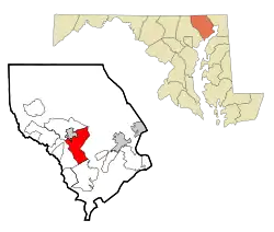 Location of Bel Air South, Maryland