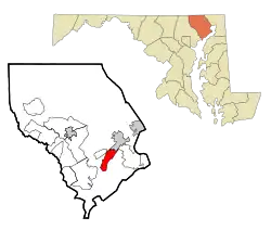 Location of Perryman, Maryland