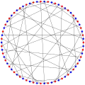The chromatic number of the Harries–Wong graph is&nbsp;2.
