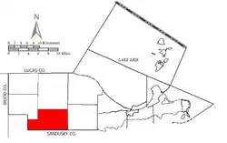 Location of Harris Township in Ottawa County