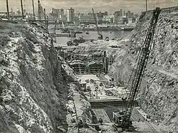 Construction of the Havana Tunnel.