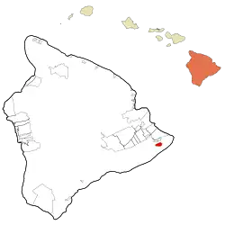 Location in Hawaiʻi County and the state of Hawaii 1km 0.6miles E r u p t i o n F i s s u r e s &nbsp;&nbsp;&nbsp;