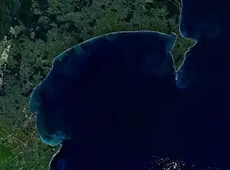 Satellite image of Hawke Bay