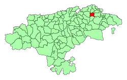 Location of Hazas de Cesto