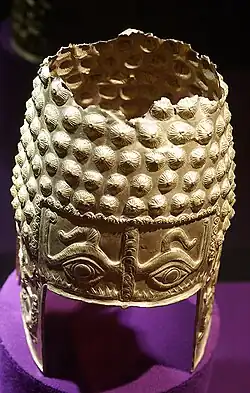 The Helmet of Coțofenești, a Geto-Dacian helmet of the early 4th century BC, stolen while on loan to the Drents Museum, the Netherlands, in 2025.