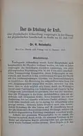 First page of "Über die Erhaltung der Kraft", no. 1