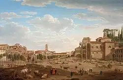 Campo Vaccino, Rome; 1697–1763, oil on canvas, 44 × 69&nbsp;cm, Victoria Art Gallery.
