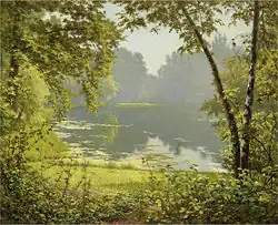 Henri Biva, Tranquility, oil on canvas, 61 x 74&nbsp;cm, Signed and dedicated "a mes chers enfants Lison et Marcelle Maitre, Henri Biva"