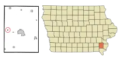 Location of Rome, Iowa